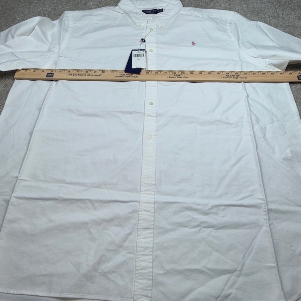 Polo Ralph Lauren Pink Pony White Cotton Oxford Shirt 3XL NWT - Picture 8 of 9